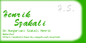 henrik szakali business card